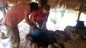 Making Foundation for earth oven